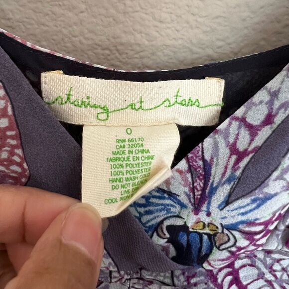 Anthropologie Staring At Stars Mini Chiffon Dress - Picture 8 of 11